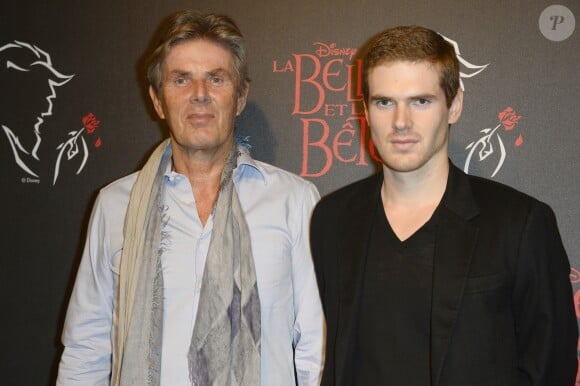 Dominique Desseigne et son fils Alexandre à la générale de la comédie musicale "La Belle et la Bete" au Théâtre Mogador à Paris le 24 octobre 2013.