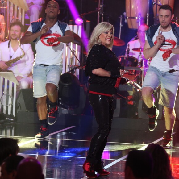 Exclusif - Samantha Fox - Enregistrement de l'émission "Les années bonheur", diffusée sur France 2 le 19 mai. Le 20 mars 2018 © Bahi / Bestimage