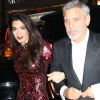 George Clooney et sa femme Amal retournent à leur hôtel après la soirée Met Gala (Met Ball, Costume Institute Benefit) à New York le 8 mai 2018.