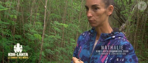 Nathalie dans "Koh-Lanta : Le combat des héros" (M6) vendredi 18 mai 2018.