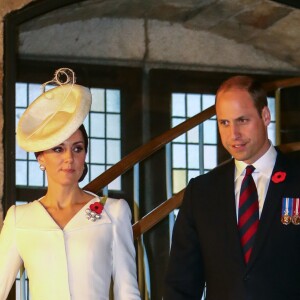 Kate Middleton et le prince William aux commémorations du centenaire de la troisième Bataille d'Ypres, la Bataille de Passendale. Belgique, Ypres, 30 juillet 2017.