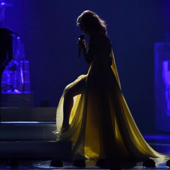 Céline Dion sur la scène du Colosseum à Las Vegas.