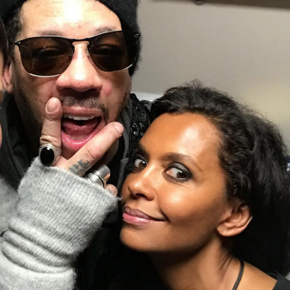 Karine Le Marchand, Cristina Corudla et JoeyStarr - Concert de Suprême NTM (Joeystarr et Kool Shen) à L'AccorHotels Arena à Paris le 10 mars 2018.