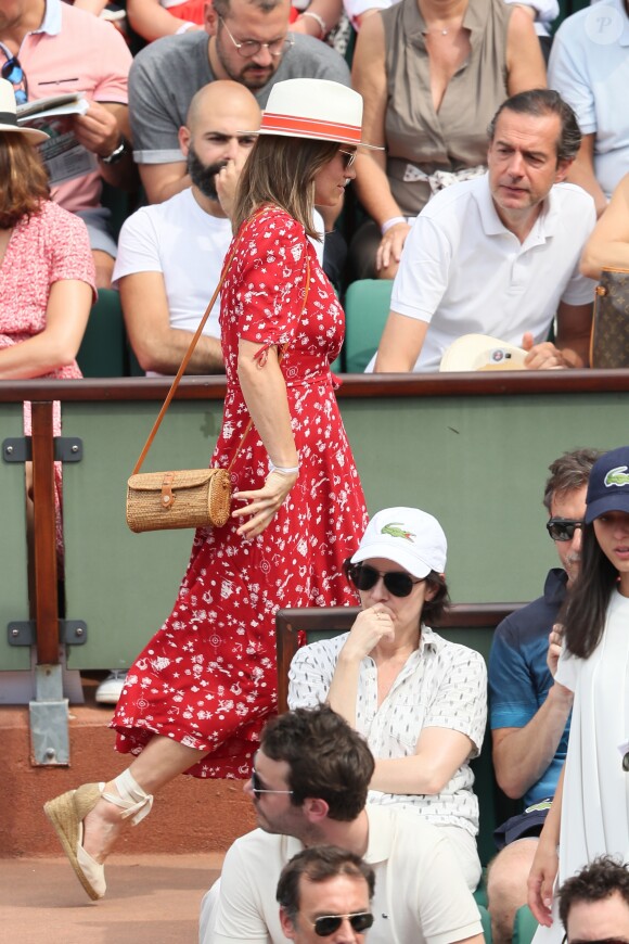 Pippa Middleton (enceinte) lors des Internationaux de Tennis de Roland-Garros à Paris, France, le 27 mai 2018. © Jacovides-Moreau/Bestimage