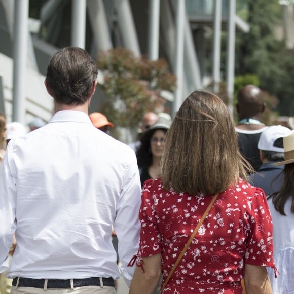 Pippa Middleton (enceinte) et son mari James Matthews lors des Internationaux de Tennis de Roland-Garros à Paris, France, le 27 mai 2018. © Jacovides-Moreau/Bestimage