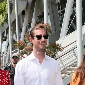 Pippa Middleton (enceinte) et son mari James Matthews lors des Internationaux de Tennis de Roland-Garros à Paris, France, le 27 mai 2018. © Jacovides-Moreau/Bestimage