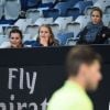 Kristina Mladenovic soutenant son petit ami Dominic Thiem à l'Open d'Australie le 22 janvier 2018.