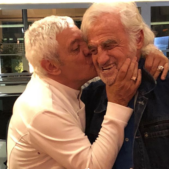 Jean-Paul Belmondo avec le chef Mamo (photo postée le 26 mai 2018)