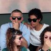 Exclusif - Vincent Cassel et sa compagne Tina Kunakey dans les tribunes des internationaux de Roland Garros - jour 5 - à Paris, France, le 31 mai 2018. © Cyril Moreau - Dominique Jacovides/Bestimage