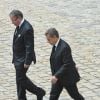 Nicolas Sarkozy - Arrivées aux obsèques de Serge Dassault en la cathédrale Saint-Louis-des-Invalides à Paris, le 1er juin 2018. © Guirec Coadic/Bestimage