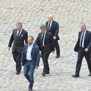 Nicolas Sarkozy - Arrivées aux obsèques de Serge Dassault en la cathédrale Saint-Louis-des-Invalides à Paris, le 1er juin 2018. © Guirec Coadic/Bestimage