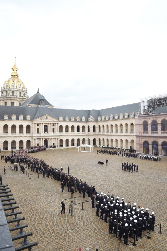 Obsèques de Serge Dassault en la cathédrale Saint-Louis-des-Invalides suivi des honneurs militaires à Paris. Le 1er juin 2018 © Coadic Guirec / Bestimage