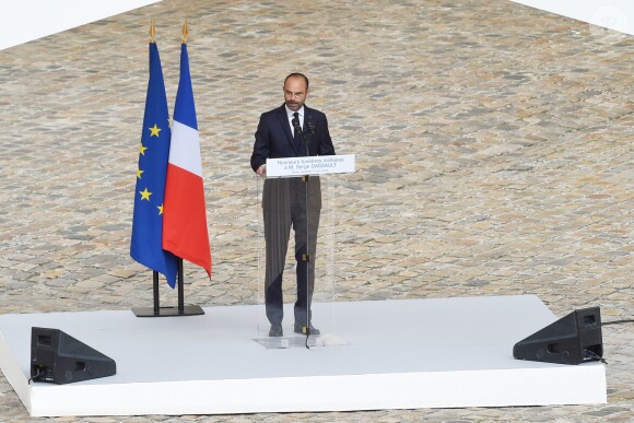 Edouard Philippe - Obsèques de Serge Dassault en la cathédrale Saint-Louis-des-Invalides suivi des honneurs militaires à Paris. Le 1er juin 2018 © Coadic Guirec / Bestimage