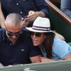 Amel Bent et son mari Patrick Antonelli dans les tribunes des internationaux de tennis de Roland Garros à Paris, France, le 3 juin 2018. © Dominique Jacovides - Cyril Moreau/Bestimage