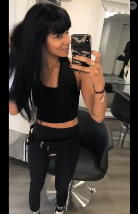 Shy'm dévoile ses nouvelles extensions sur Instagram, juin 2018.