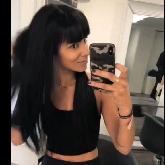 Shy'm dévoile ses nouvelles extensions sur Instagram, juin 2018.