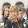La chanteuse Stone (Annie Gautrat) - Obsèques de Christophe Michel (mari de JL Romero) au crématorium du cimetière du Père Lachaise à Paris le 6 juin 2018.