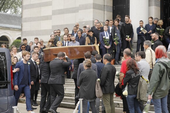 Obsèques de Christophe Michel (mari de JL Romero) au crématorium du cimetière du Père Lachaise à Paris le 6 juin 2018.