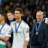 Cristiano Ronaldo et Zinedine Zidane - Le Real Madrid remporte la Ligue des Champions face au FC Liverpool à Kiev le 26 mai 2018.