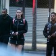 Exclusif - Bella Hadid et son compagnon The Weeknd ont été boire un verre dans le quartier de Pigalle avant d'aller dîner dans un restaurant près de La gare de Lyon à Paris le 31 mai 2018.