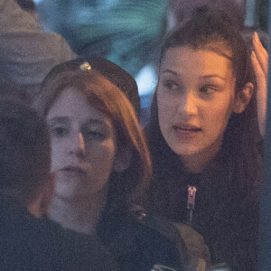 Exclusif - Bella Hadid et son compagnon The Weeknd ont été boire un verre dans le quartier de Pigalle avant d'aller dîner dans un restaurant près de La gare de Lyon à Paris le 31 mai 2018.