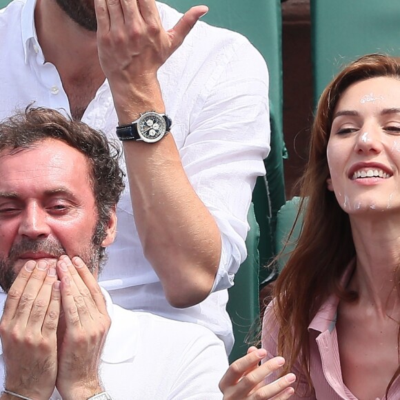 Augustin Trapenard et Doria Tillier à Roland-Garros le 9 juin 2018. © Cyril Moreau / Bestimage