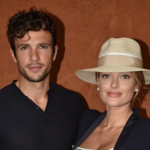 Caroline Receveur (enceinte) - People au bar Magnum lors des Internationaux de France de Tennis de Roland Garros à Paris. Le 9 juin 2018 © Veeren / Bestimage