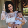 Kylie Jenner et sa fille Stormi. Mai 2018.