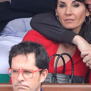 Zinédine Zidane et sa femme Véronique dans les tribunes des Internationaux de France de Tennis de Roland Garros à Paris, le 10 juin 2018. © Dominique Jacovides - Cyril Moreau/Bestimage