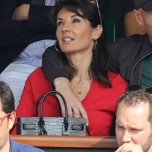 Zinédine Zidane et sa femme Véronique dans les tribunes des Internationaux de France de Tennis de Roland Garros à Paris, le 10 juin 2018. © Dominique Jacovides - Cyril Moreau/Bestimage