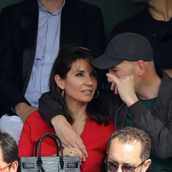 Zinédine Zidane et sa femme Véronique dans les tribunes des Internationaux de France de Tennis de Roland Garros à Paris, le 10 juin 2018. © Dominique Jacovides - Cyril Moreau/Bestimage