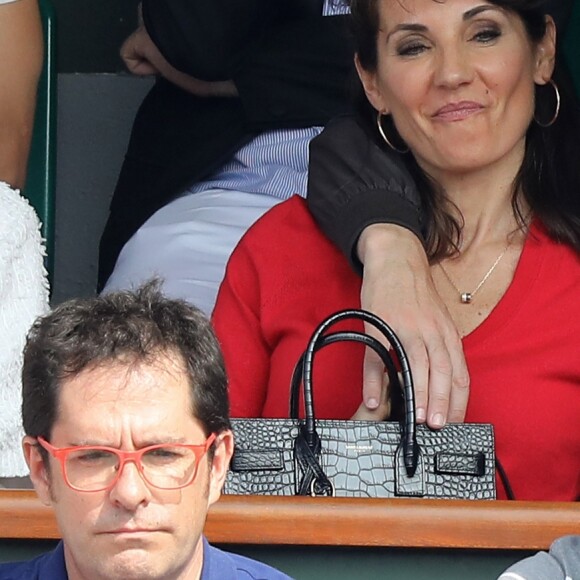Zinédine Zidane et sa femme Véronique dans les tribunes des Internationaux de France de Tennis de Roland Garros à Paris, le 10 juin 2018. © Dominique Jacovides - Cyril Moreau/Bestimage