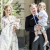 La princesse Madeleine de Suède et son mari, Christopher O'Neill en compagnie de leurs enfants, la princesse Leonore, le prince Nicolas et la princesse Adrienne - Baptême de la princesse Adrienne de Suède à Stockholm au palais de Drottningholm en Suède le 8 juin 2018