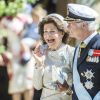 Le roi Carl XVI Gustav de Suède et la reine Silvia de Suède - Baptême de la princesse Adrienne de Suède à Stockholm au palais de Drottningholm en Suède le 8 juin 2018