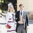 Lovisa de Geer et William Soraa - Baptême de la princesse Adrienne de Suède à Stockholm au palais de Drottningholm en Suède le 8 juin 2018