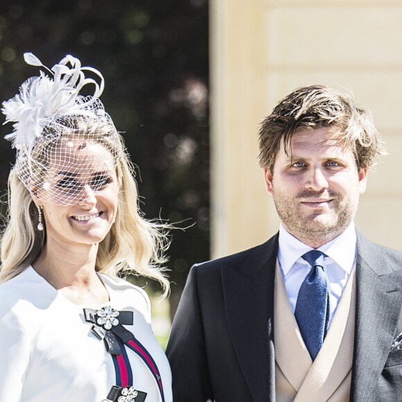 Lovisa de Geer et William Soraa - Baptême de la princesse Adrienne de Suède à Stockholm au palais de Drottningholm en Suède le 8 juin 2018