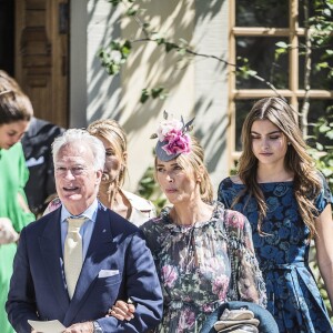 Henry d'Abo et Tatjana d'Abo - Baptême de la princesse Adrienne de Suède à Stockholm au palais de Drottningholm en Suède le 8 juin 2018