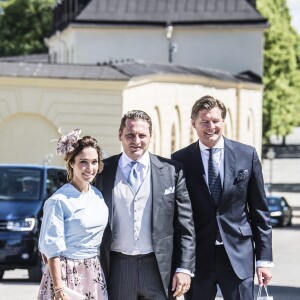 Louise Gottlieb Thott, Dag Werner, Christoffer Cederlund - Baptême de la princesse Adrienne de Suède à Stockholm au palais de Drottningholm en Suède le 8 juin 2018