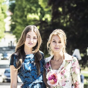 La comtesse Natascha von Abensperg et sa soeur Milana Abensperg und Traun - Baptême de la princesse Adrienne de Suède à Stockholm au palais de Drottningholm en Suède le 8 juin 2018