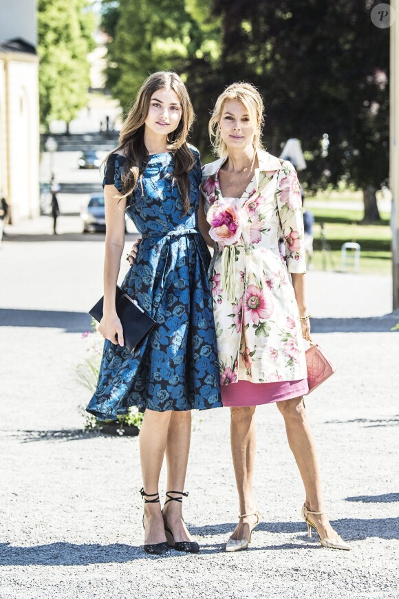 La comtesse Natascha von Abensperg et sa soeur Milana Abensperg und Traun - Baptême de la princesse Adrienne de Suède à Stockholm au palais de Drottningholm en Suède le 8 juin 2018