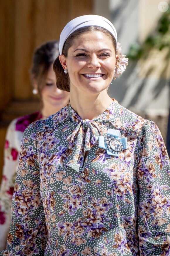 La princesse Victoria - Baptême de la princesse Adrienne de Suède à Stockholm au palais de Drottningholm en Suède le 8 juin 2018