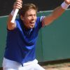 Nicolas Mahut lors du quart de finale de Coupe Davis Italie-France à Gênes, le 7 avril 2018.
