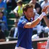 Nicolas Mahut et Pierre Hugues Herbert lors du quart de finale de Coupe Davis Italie-France à Gênes, le 7 avril 2018.