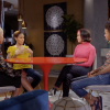 Jada Pinkett Smith, sa mère Adrienne Banfield-Norris, sa fille Willow Smith et l'amie de cette dernière Telana Lynum dans l'émission "Red Table Talk" diffusée sur Facebook. Juin 2018.