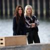 Sandra Bullock et Cate Blanchett sur le tournage de "Ocean Eight" à Brooklyn. New York, le 16 novembre 2016.