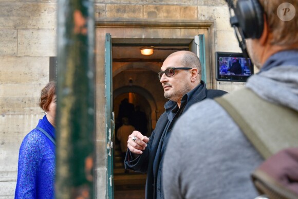 Exclusif - Le cousin de Johnny Hallyday, Michael Ketcham Halliday arrive à la messe hommage pour le 75ème anniversaire de Johnny Hallyday en l'église de La Madeleine à Paris. Le 15 juin 2018