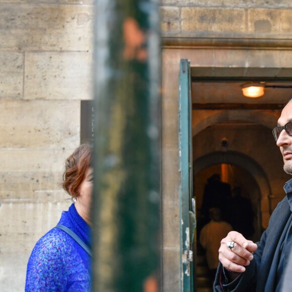 Exclusif - Le cousin de Johnny Hallyday, Michael Ketcham Halliday arrive à la messe hommage pour le 75ème anniversaire de Johnny Hallyday en l'église de La Madeleine à Paris. Le 15 juin 2018