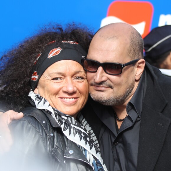 Exclusif - Le cousin de Johnny Hallyday, Michael Ketcham Halliday arrive à la messe hommage pour le 75ème anniversaire de Johnny Hallyday en l'église de La Madeleine à Paris. Le 15 juin 2018