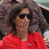 Karine Le Marchand - People dans les tribunes lors des internationaux de tennis de Roland Garros à Paris le 4 juin 2018.