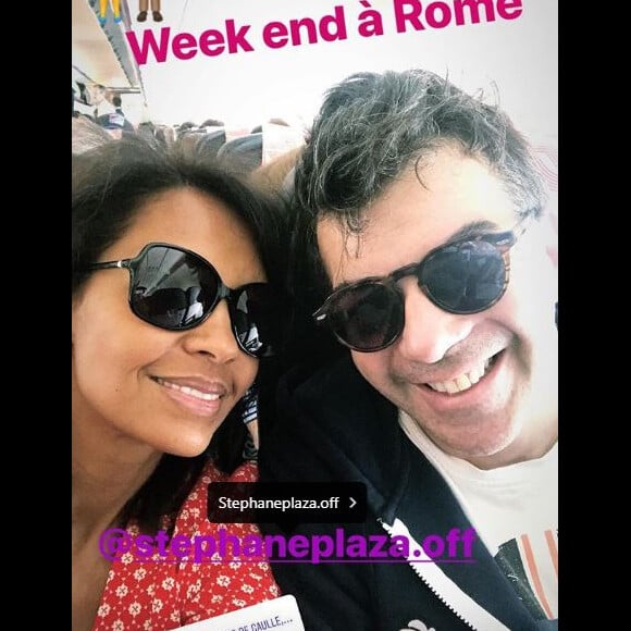 Karine Le Marchand part en week-end à Rome avec Stéphane Plaza le 16 juin 2018.